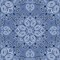 Bandana Handkerchief Blue Anti-Pill Premium No-Sew Throw Fleece Fabric Kit (72x60) with Navy Blue